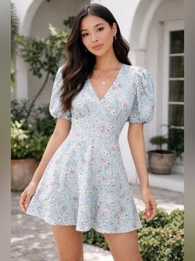 🌺 N12H Charlotte Les Fleur Floral Babydoll Dress